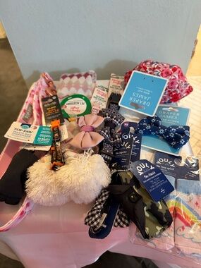 Assorted Pet Accessories Bundle with Pink, Navy & Camouflage For Dogs